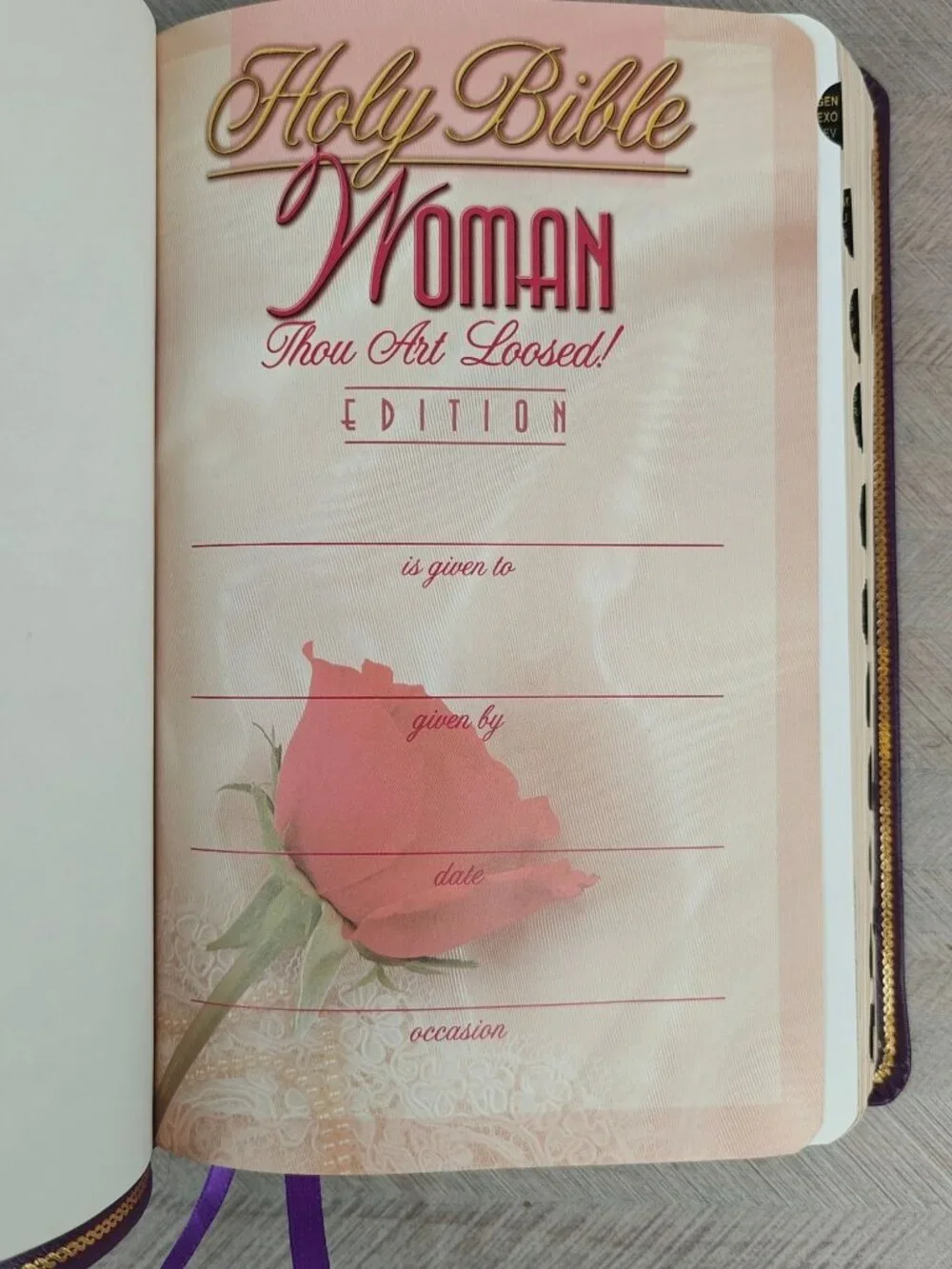 Holy Bible TD Jakes Woman Thou Art Loosed Edition NKJV Genuine Leather Purple